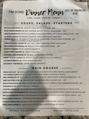 Menu photo 4 F M DON'S Punta Gorda, FL Menu photo 4 F M DON'S Punta Gorda, FL
