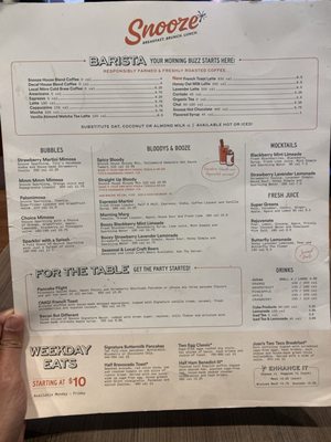 Menu photo 2 Snooze, an A.M. Eatery Tustin, CA Menu photo 2 Snooze, an A.M. Eatery Tustin, CA