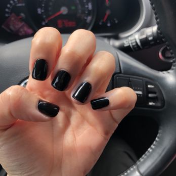 Lily's Nails And Spa - First time doing black color gel love them - Nail Salons Near Me - Alhambra, California Lily's Nails And Spa - First time doing black color gel love them - Nail Salons Near Me - Alhambra, California