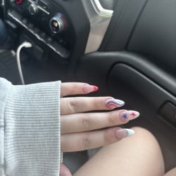 First Nails & Spa - 4th of july nails!!!  10/10 amazing!!!