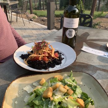 The Sawyer - Poke, Pinot Grigio and Small Caesar salad - New American Near Me - Truckee, California The Sawyer - Poke, Pinot Grigio and Small Caesar salad - New American Near Me - Truckee, California