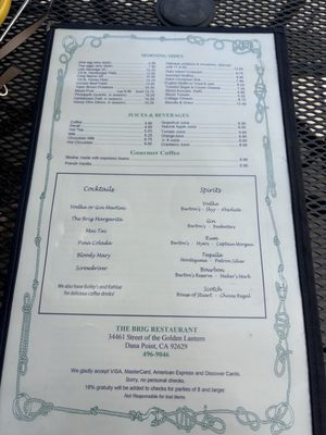 Menu photo 6 The Brig Restaurant Dana Point, CA Menu photo 6 The Brig Restaurant Dana Point, CA