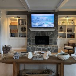 75" Samsung Frame with Sonos Arc.