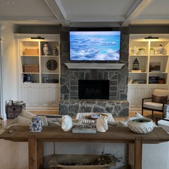 OVER9K TV Mounting - 75" Samsung Frame with Sonos Arc. - TV Mounting Near Me