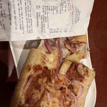 Panera Bread - Chicken sandwich without the chicken.   I would not recommend this location - Sandwiches Near Me - Columbia, Maryland