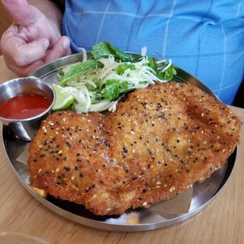 Range Life - Such an amazing Pork Milanesa with an amazing fermented chili sauce! - Desserts Near Me - Livermore, California Range Life - Such an amazing Pork Milanesa with an amazing fermented chili sauce! - Desserts Near Me - Livermore, California