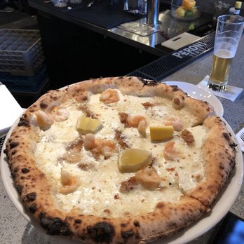 Brick Fire Tavern - Shrimp scampi pizza - good but wish there was double the toppings - Pizza Near Me - Honolulu, Hawaii Brick Fire Tavern - Shrimp scampi pizza - good but wish there was double the toppings - Pizza Near Me - Honolulu, Hawaii