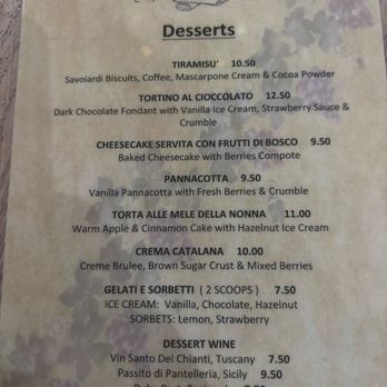 Sebastian's Italian - Dessert menu - Italian Near Me - Windsor, WNM Sebastian's Italian - Dessert menu - Italian Near Me - Windsor, WNM
