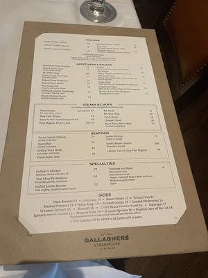 Menu photo 6 Gallaghers Steakhouse Boca Raton Boca Raton, FL