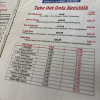 White Swan Bar-B-Que & Fried Chicken - Menu - Barbeque Near Me - Smithfield, North Carolina