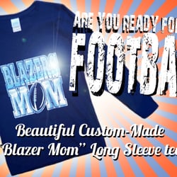 Amity Shirt Factory - Beautiful silver-flex Carolina blue lettering just makes this tee burst with color.