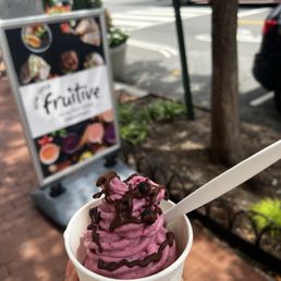 Mixed berry soft serve