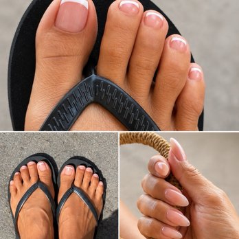 Kk Nails And Spa - Full set gel cat eye and French tip pedicure - Nail Salons Near Me - Tustin, California Kk Nails And Spa - Full set gel cat eye and French tip pedicure - Nail Salons Near Me - Tustin, California
