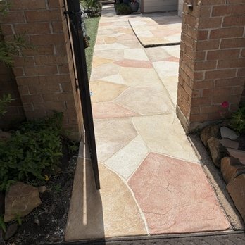 Zion Outdoors - custom colors and shapes in main entrance - Masonry/Concrete Near Me - Tomball, Texas