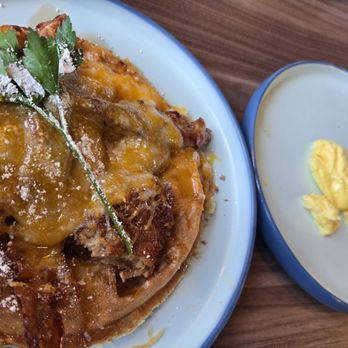 Scramblers Cafe - Chicken Bacon Waffle and Scrambled eggs - Breakfast & Brunch Near Me - Ontario, California Scramblers Cafe - Chicken Bacon Waffle and Scrambled eggs - Breakfast & Brunch Near Me - Ontario, California