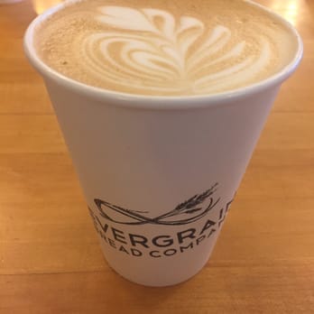 Evergrain Bread Company - lavender latte with a beautiful milk foam design. - Coffee & Tea Near Me - Chestertown, Maryland