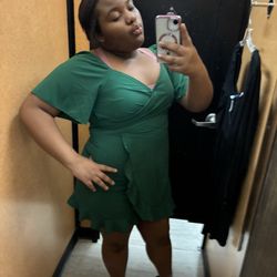 Plato's Closet - my daughter trying one dress