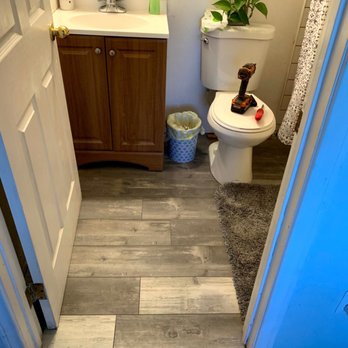 Cali Interior Builders - Master restroom new floor. - General Contractors Near Me