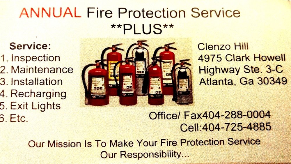 ANNUAL FIRE PROTECTION SERVICE Updated October 2024 4975 Clark