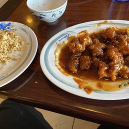 The leftovers General Tso's Chicken. Pretty good actually.