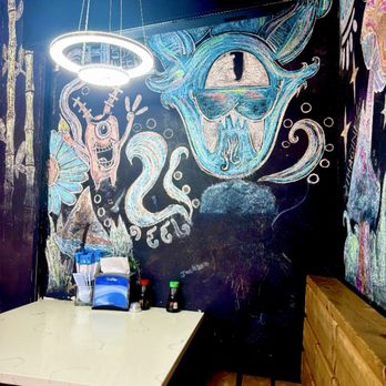 Raw Ingredients - Inside booth - fun artwork - Sushi Bars Near Me - Tybee Island, Georgia Raw Ingredients - Inside booth - fun artwork - Sushi Bars Near Me - Tybee Island, Georgia