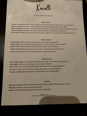 Menu photo 8 Xacalli Kitchen  Silverado, CA
