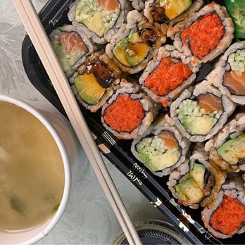 Omiya Sushi - 3 roll lunch special: Alaskan, Spicy Tuna, Eel avocado with a brown rice upgrade AND miso soup! - Japanese Near Me - Brooklyn, New York Omiya Sushi - 3 roll lunch special: Alaskan, Spicy Tuna, Eel avocado with a brown rice upgrade AND miso soup! - Japanese Near Me - Brooklyn, New York