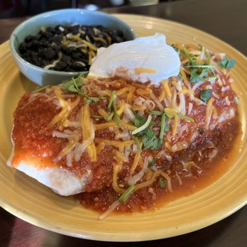 Blackbird Café - Chilaquiles Breakfast Burrito. Loaded with tortilla chips and meat . - Cafes Near Me - Long Beach, California Blackbird Café - Chilaquiles Breakfast Burrito. Loaded with tortilla chips and meat . - Cafes Near Me - Long Beach, California