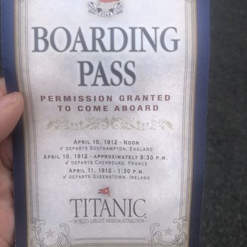 Titanic Museum Attraction - At the start of the tour everyone is given a card with a little info of a passenger that was on board - Museums Near Me - Pigeon Forge, Tennessee Titanic Museum Attraction - At the start of the tour everyone is given a card with a little info of a passenger that was on board - Museums Near Me - Pigeon Forge, Tennessee