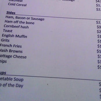 TNT's Snack Shop - Bottom half of Page 1 of Menu - Diners Near Me - Arlington Heights, Illinois