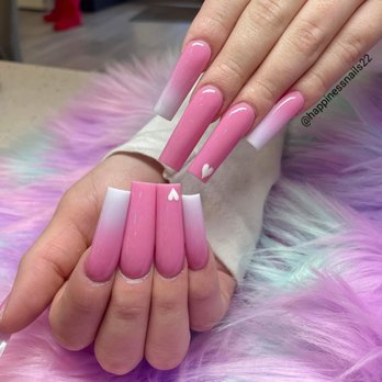 Happiness Nails & Spa - Simple pink - Nail Salons Near Me - El Centro, California