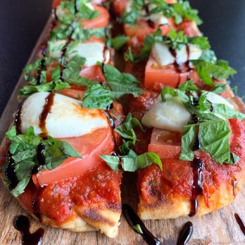 TK’s On The Falls - Margherita Flatbread | Happy Hour Special - Burgers Near Me - Honeoye Falls, New York TK’s On The Falls - Margherita Flatbread | Happy Hour Special - Burgers Near Me - Honeoye Falls, New York
