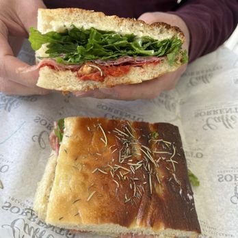 Caffe Sorrento - Francesco $13 Genova Salami, Pecorino Garlic Spread, Sun-dried Tomato, Fennel, Arugula - Bakeries Near Me - Boise, Idaho