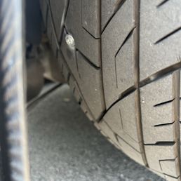 Nail on tire - Patch Nail on tire - Patch