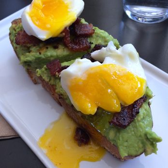 The Pour Choice - Avocado toast with bacon and 6 minute egg added. Good but kinda pricey. - Coffee & Tea Near Me - Auburn, California The Pour Choice - Avocado toast with bacon and 6 minute egg added. Good but kinda pricey. - Coffee & Tea Near Me - Auburn, California