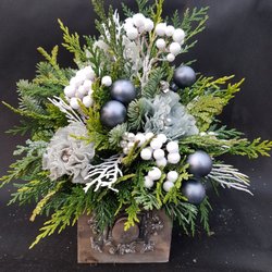 Ashbrook Nursery - Christmas arrangements available in the shop or to order.