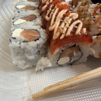 Ichiban Sushi - Philadelphia Roll (6 pcs)(Raw) Crunchy Shrimp Roll (8 pcs) Giants Roll (8 pcs) (Spicy & Raw) - Sushi Bars Near Me - San Bruno, California Ichiban Sushi - Philadelphia Roll (6 pcs)(Raw) Crunchy Shrimp Roll (8 pcs) Giants Roll (8 pcs) (Spicy & Raw) - Sushi Bars Near Me - San Bruno, California