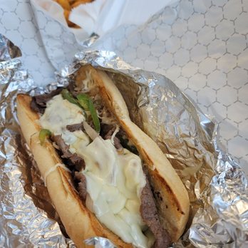 Nobby's Kitchen - Philly steak & cheese w peppers & onions... toasted bun.... wow! $6.89 another great value!!! - New American Near Me - Radford, Virginia Nobby's Kitchen - Philly steak & cheese w peppers & onions... toasted bun.... wow! $6.89 another great value!!! - New American Near Me - Radford, Virginia