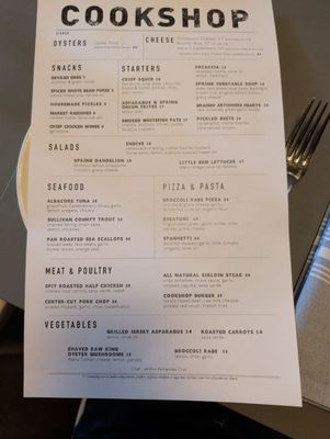 Menu photo 1 Cookshop New York, NY Menu photo 1 Cookshop New York, NY