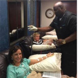 BioPlenish - Our IV technician with some happy patients!
