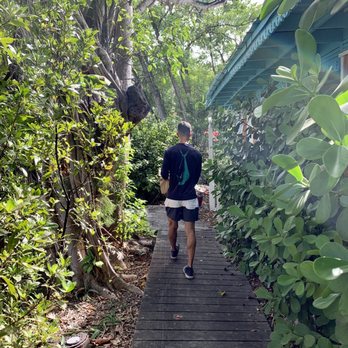 Coco Plum Place - Husband exploring the front - Coffee & Tea Near Me - Key Largo, Florida