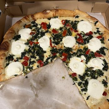 Little Coyote - Their "famous" White Pie. Two massive pieces missing as we could not wait to take the picture to dive in! Yum!!!! - Pizza Near Me - Long Beach, California Little Coyote - Their "famous" White Pie. Two massive pieces missing as we could not wait to take the picture to dive in! Yum!!!! - Pizza Near Me - Long Beach, California