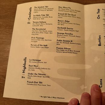 Dalva - Cocktail menu - Cocktail Bars Near Me - San Francisco, California
