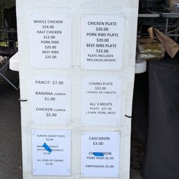 GJ's Huli Chicken menu GJ's Huli Chicken menu