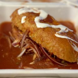 Loncheria Otro Rollo - My son's Torta Ahogada...So Bomb!! Still tastes as good as it did years ago he said! Pour all the tomato sauce and hot sauce on