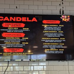 Menu on 3/27/26. Owner said he adjusts this daily