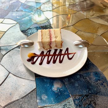 The Marine Room - complimentary cake - Seafood Near Me - La Jolla, California
