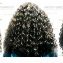 Great Weaving Extensions & Braids Salon - Curly crochet braids or it can be done with human hair as a sew in weave