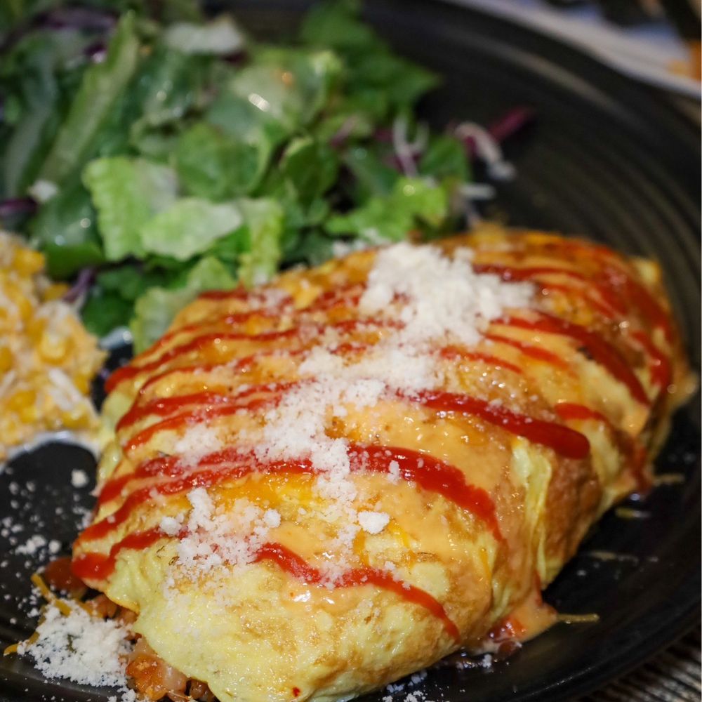 Kimchi-Cheese Omurice @tiffhuangry