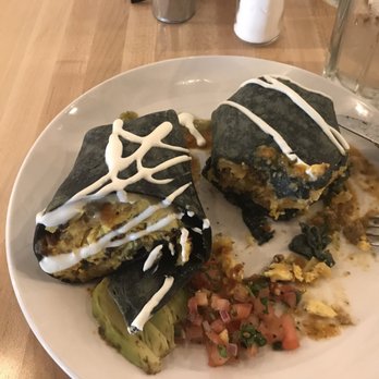 The Maple Table - Breakfast burrito stuffed with eggs, potatoes, chorizo. - Salad Near Me - Racine, Wisconsin The Maple Table - Breakfast burrito stuffed with eggs, potatoes, chorizo. - Salad Near Me - Racine, Wisconsin